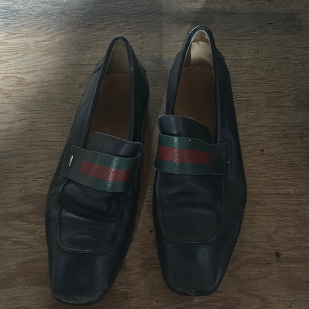 Men's Black Leather Loafers Gucci